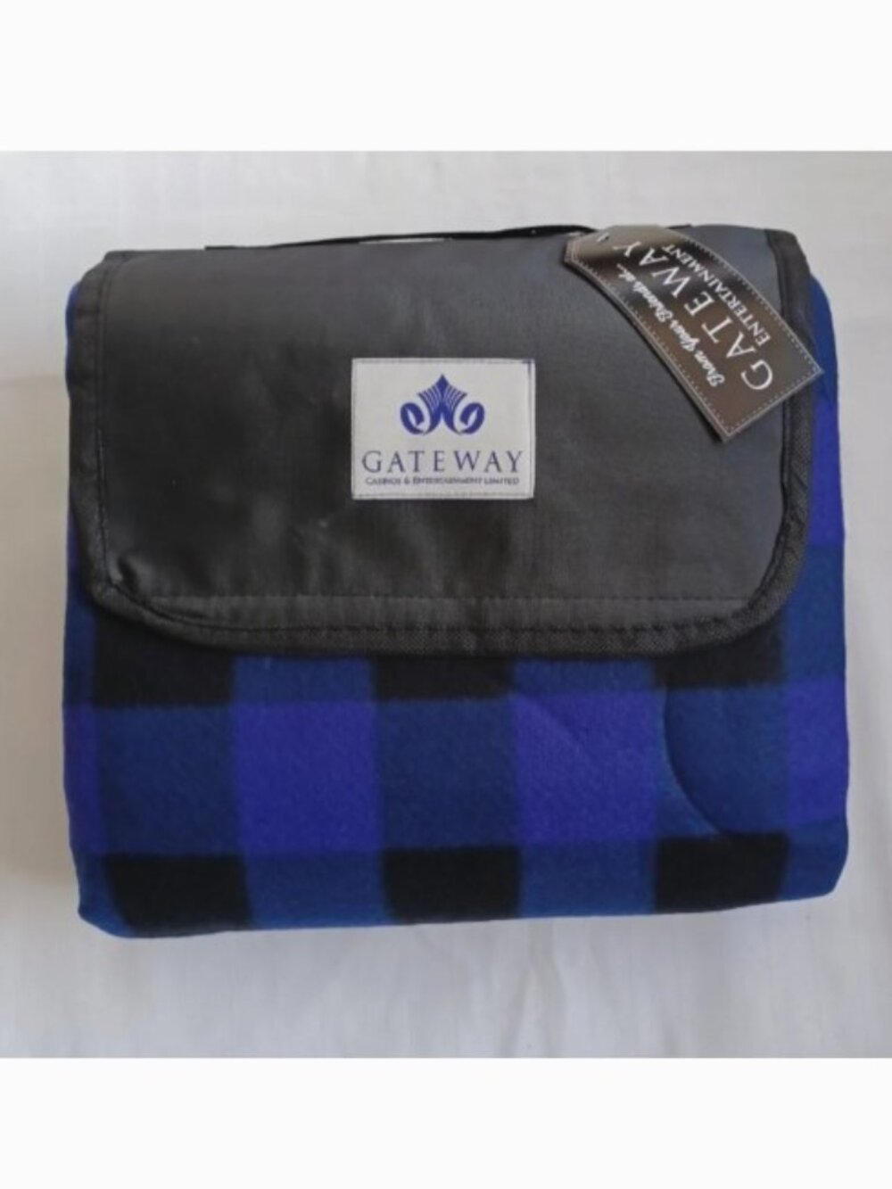 Fleece Plaid Picnic Blanket NEW